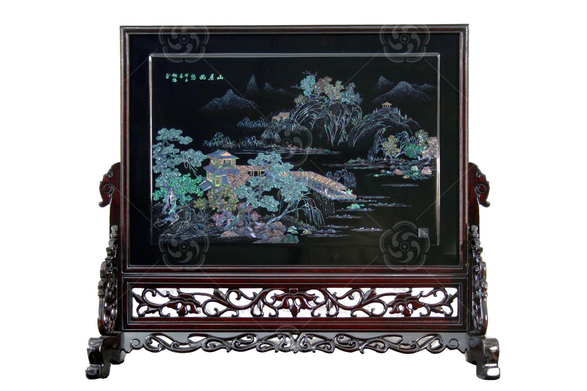 點(diǎn)螺《山居幽悠》臺(tái)屏