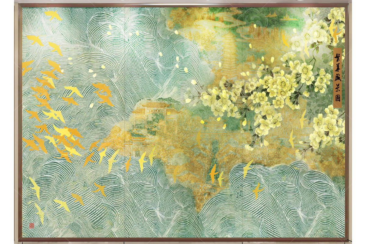 刻漆壁畫《運(yùn)河》